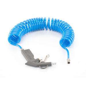 Manguera de aire azul con pistola